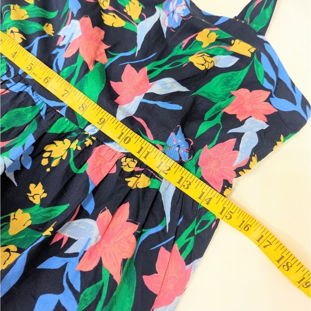 Cottagecore J. Crew Factory Feminine Floral Maxi Dress Size 6 Resortwear Summer - Picture 7 of 10